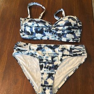 Nip Tuck Blue Tie Dye Bikini size 6